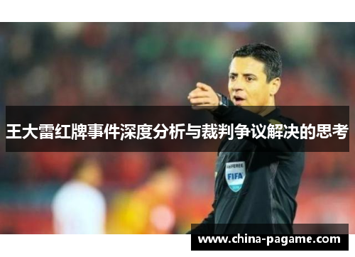 王大雷红牌事件深度分析与裁判争议解决的思考